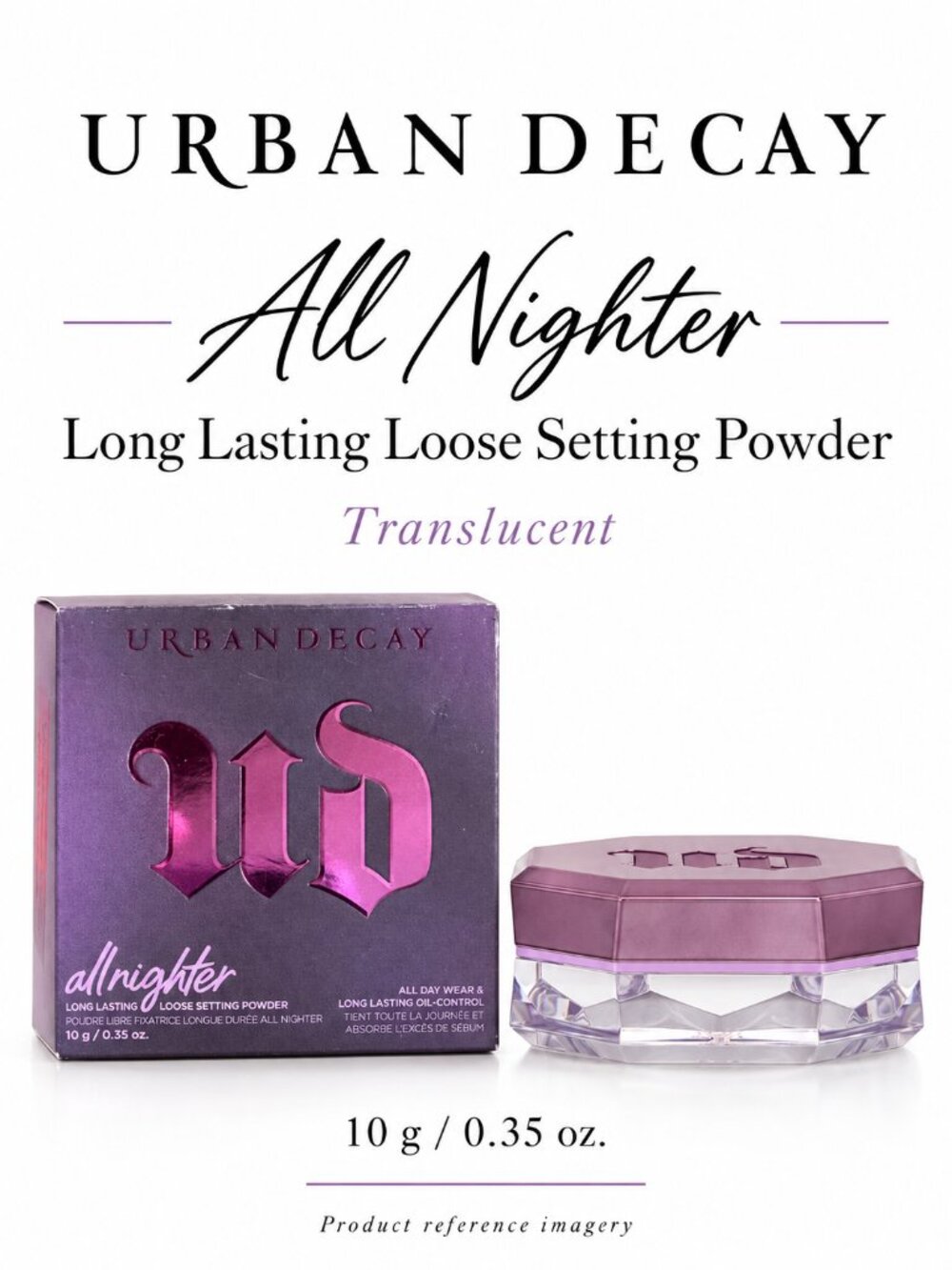 Urban Decay All Nighter Loose Setting Powder Translucent Full Size 10g Boxed
